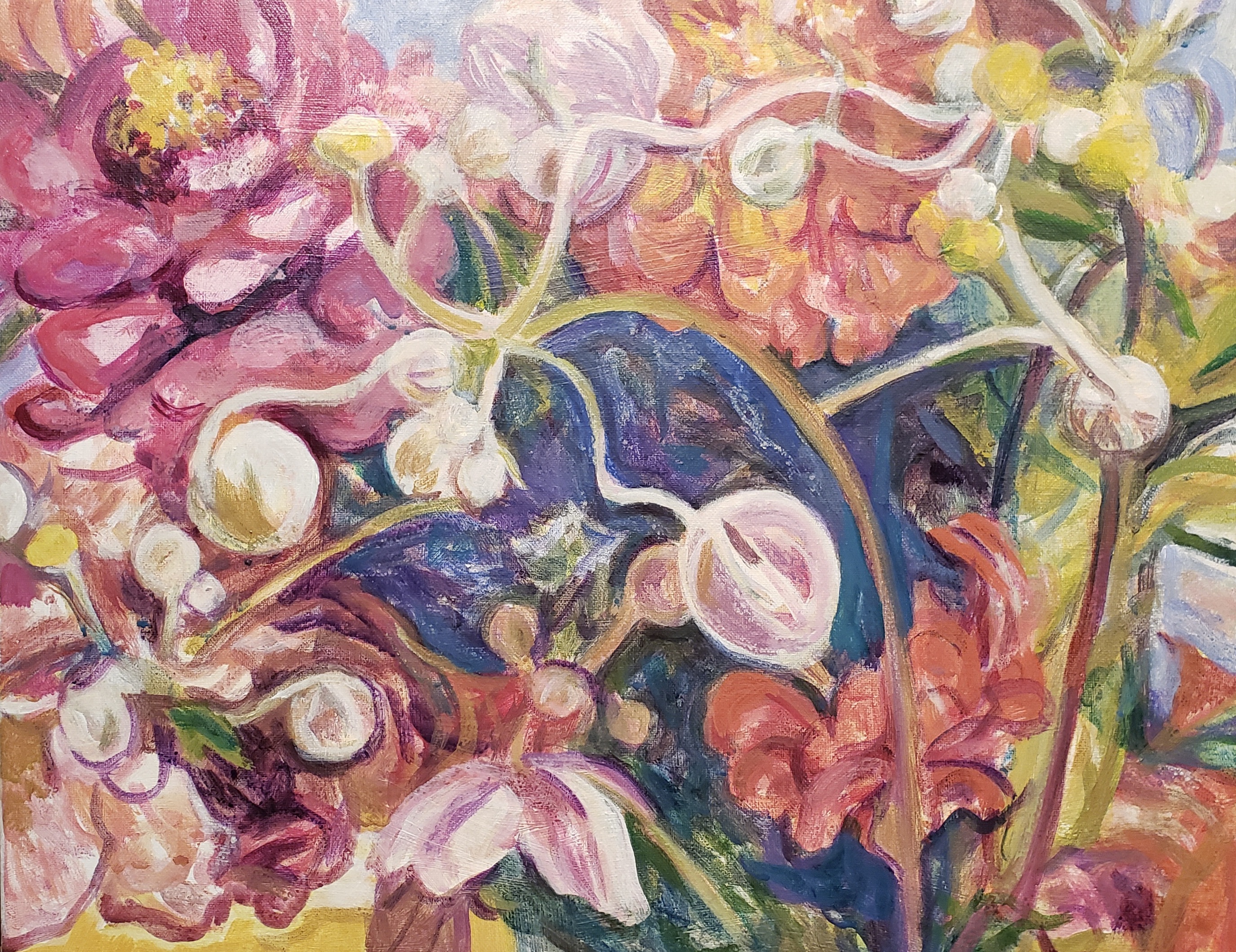 Dahlias and Japanese Anemones