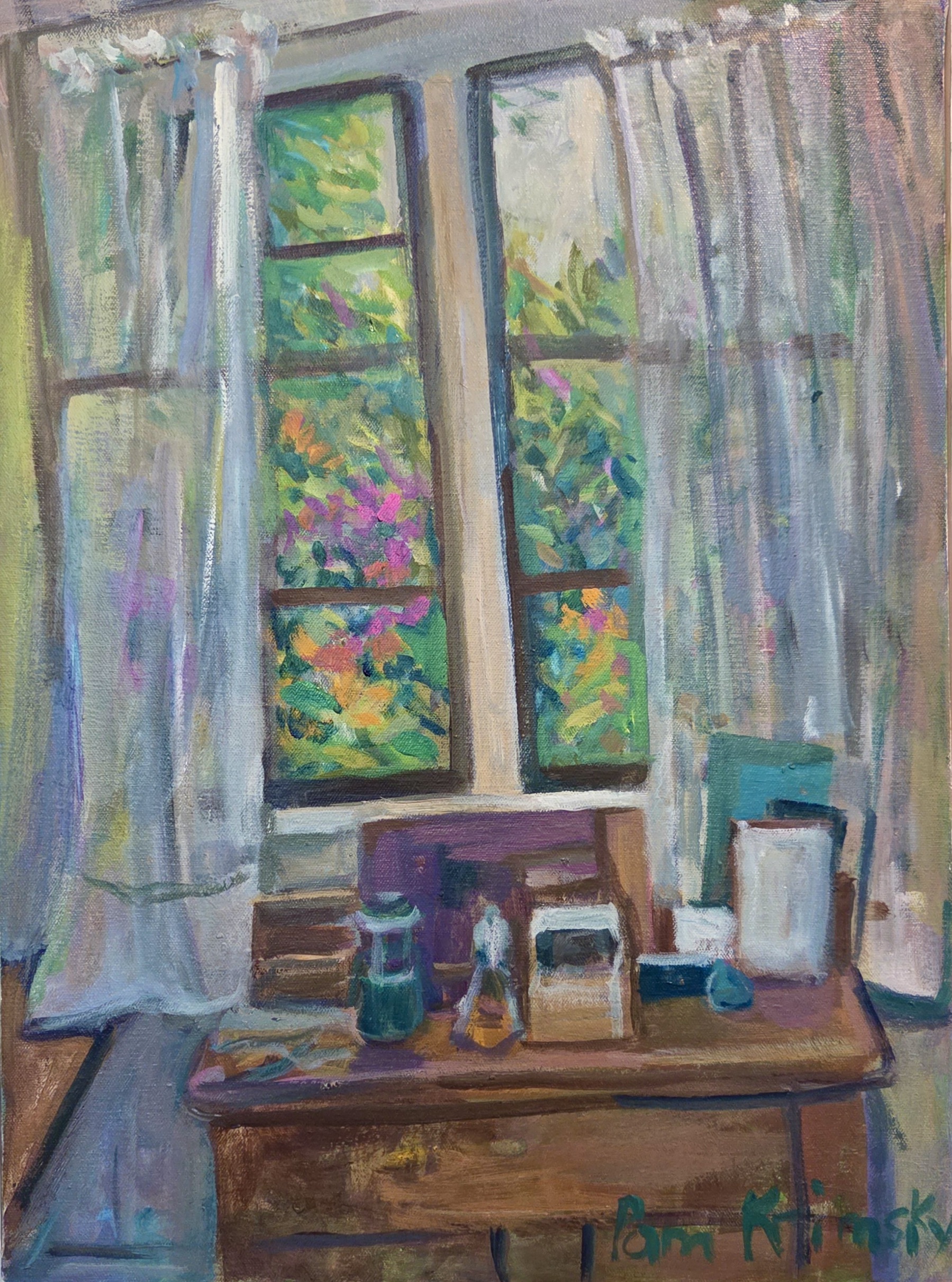 My Studio Window in Summer